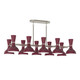 Robert Abbey - SM21SM - Ten Light Chandelier - Clare - Polished Nickel w/Sugar Plum Painted