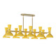 Robert Abbey - SU20SU - Ten Light Chandelier - Clare - Modern Brass w/Sunset Painted