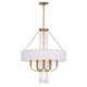 Varaluz - 270P06BK - Six Light Pendant - Barcelona - Brass Kisser