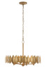 Varaluz - 560C05BK - Five Light Pendant - Petal Reign - Brass Kisser