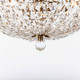 Crystal Baller Three Light Semi-Flush Mount (573S03ATB)