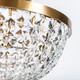 Crystal Baller Three Light Semi-Flush Mount (573S03ATB)