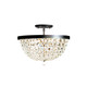 Varaluz - 573S03BLK - Three Light Semi-Flush Mount - Crystal Baller - Heritage Black