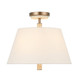 Varaluz - 576S03BG - Three Light Semi-Flush Mount - Rockford - Brontourage/Travartine