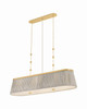 Hudson Valley - 8549-AGB - Three Light Linear - Valeria - Aged Brass