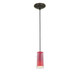 Access - 28033-1C-ORB/CLRD - One Light Pendant - Glass'n Glass Cylinder - Oil Rubbed Bronze