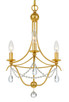 Crystorama - 413-GA-CL-MWP - Three Light Mini Chandelier - Metro - Antique Gold
