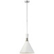 Visual Comfort Signature - S 5641PN-WHT - One Light Pendant - Liam - Polished Nickel