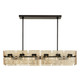 Arteriors - DLC49 - Six Light Linear Chandelier - Vetrina - Molten Umber/English Bronze