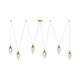 Arteriors - DLC60 - LED Chandelier - Berkley - Clear/Antique Brass
