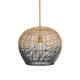 Arteriors - DPS09 - One Light Pendant - Swami - Natural and Black/Antique Brass