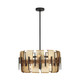 Arteriors - DSI15 - Six Light Chandelier - Lumora - Smoke/Blackened Iron
