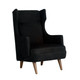 Arteriors - FRU16 - Chair - Budell - Noir Nubuck/Dark Walnut