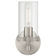 Lily One Light Wall Sconce (61121-BS/CLR)