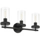 Lily Three Light Vanity (61123-MBL/CLR)