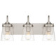 Dickens Three Light Vanity (62023-BS/CLR)