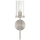 Lily One Light Wall Sconce (62308-BS/CLR)