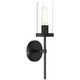 Access - 62308-MBL/CLR - One Light Wall Sconce - Lily - Matte Black