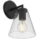 Katie One Light Wall Sconce (62631-MBL/CLR)
