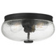 Lindsay Two Light Flush Mount (63019-MBL/CLR)