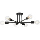 Access - 63042-MBL - Six Light Semi Flush Mount - Marin - Matte Black