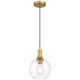 Access - 63090-ABB/CLR - One Light Pendant - Chantelle - Antique Brushed Brass