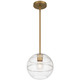 Swirl One Light Pendant (63092-ABB/CRB)