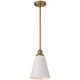 Access - 63098-ABB/WHT - One Light Pendant - Dahlia - Antique Brushed Brass