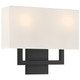 Access - 64062LEDDLP-MBL/WH - LED Wall Sconce - Mid Town - Matte Black