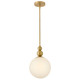 Lark - 83027LCB - LED Pendant - Opalite - Lacquered Brass
