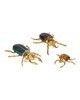 Currey and Company - 1200-1118 - Colony Set of 3 - Beetle - Polished Brass / Natural