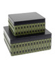Currey and Company - 1200-1145 - Box Set of 2 - Cuoio - Green / Black