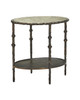 Currey and Company - 4000-0284 - Side Table - Spalzato - Aged Brass / Antique Glass