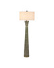 Currey and Company - 8000-0187 - One Light Floor Lamp - Galuchat - Green Faux Shagreen / Brass