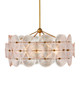 Currey and Company - 9000-1459 - Six Light Chandelier - Whirlwind - Pale Pink / Brass