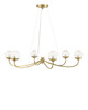 Currey and Company - 9000-1472 - LED Chandelier - Wexler - Polished Antique Brass / Clear