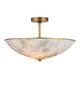 Currey and Company - 9000-1478 - Two Light Semi-Flush Mount - Volterra - Natural / Antique Brass