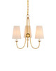 Currey and Company - 9000-1483 - Three Light Chandelier - Brayden - Antique Gold Leaf