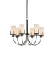 Currey and Company - 9000-1492 - Six Light Chandelier - Macklin - Oil Rubbed Bronze / White