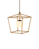 Currey and Company - 9500-0028 - One Light Outdoor Lantern - Denison - Natural / Bronze / Frosted White
