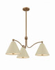 Troy Lighting - F3530-PBR/SSD - Three Light Chandelier - Clive - Patina Brass