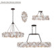 Ravelin Four Light Linear Chandelier (N1526-860)