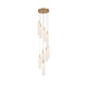Crystorama - ADD-405-AG-WH - LED Pendant - Addis - Aged Brass