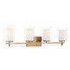 Minka-Lavery - 6104-791 - Four Light Vanity - Parsons Studio - Brushed Gold