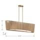 Key Largo Four Light Linear Chandelier (6578-695)