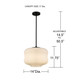 Cara One Light Pendant (CARA1814MBK)