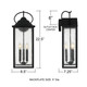 Damian LED Outdoor Wall Lantern (DAM8408MBK)