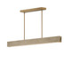 ET2 - E26266-TVNAB - LED Linear Pendant - Lintel - Travertine / Natural Aged Brass