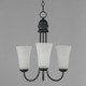 Logan Three Light Chandelier (10043FTBK)