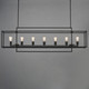 Gridline Seven Light Linear Pendant (10417BK)